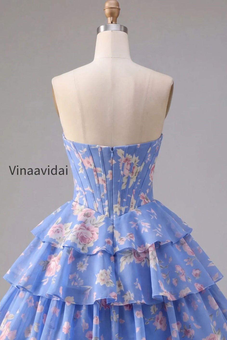 yellow-a-line-floral-corset-short-fringed-strapless-homecoming-dress-with-ruffles