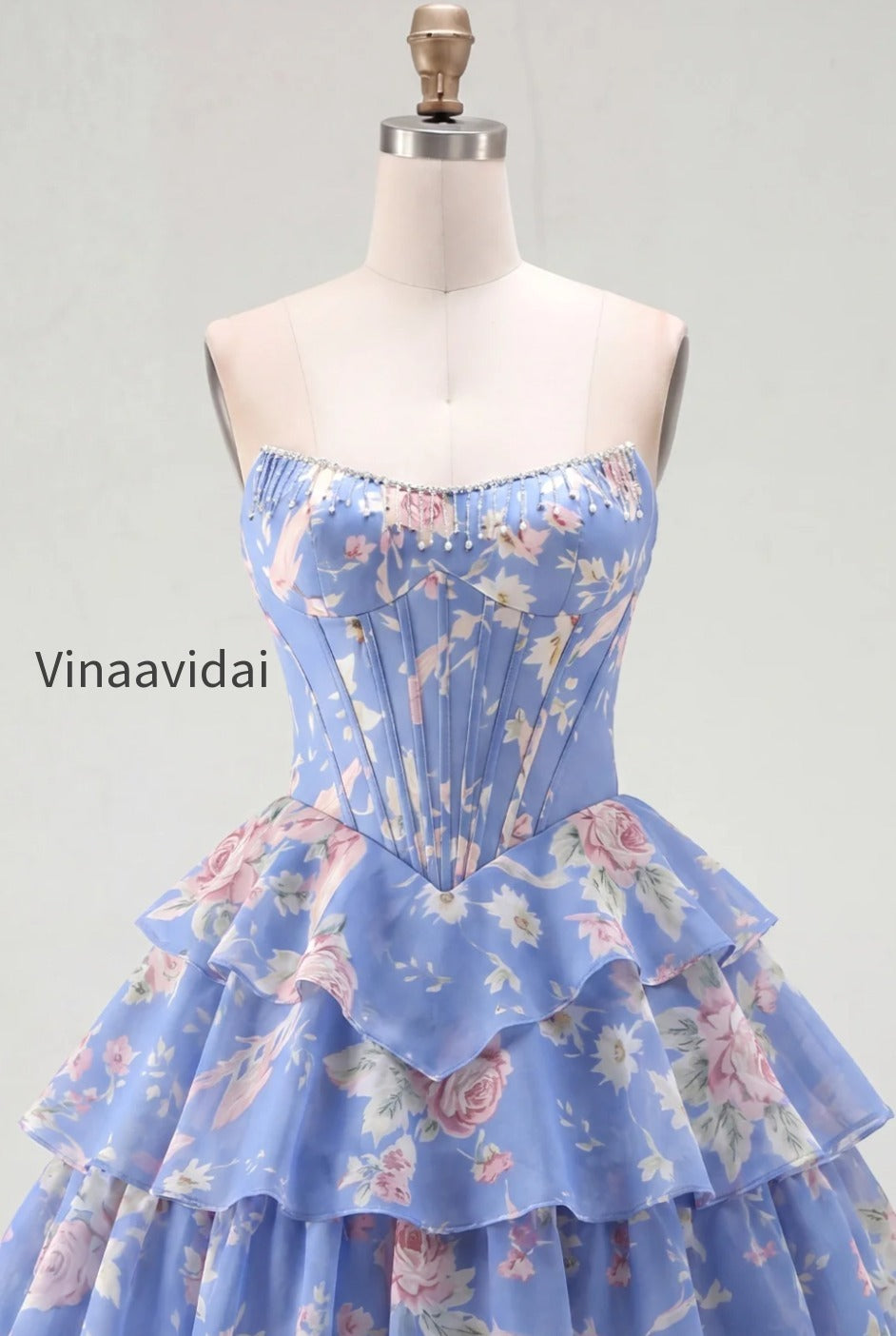 yellow-a-line-floral-corset-short-fringed-strapless-homecoming-dress-with-ruffles