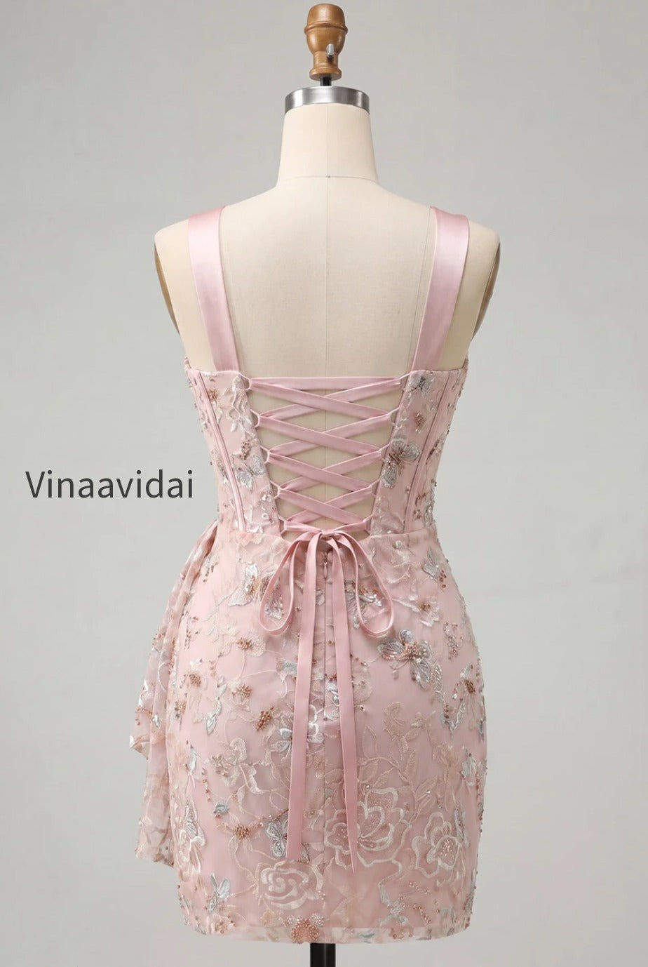 floral-apricot-corset-ruched-tight-short-homecoming-dress-with-beading