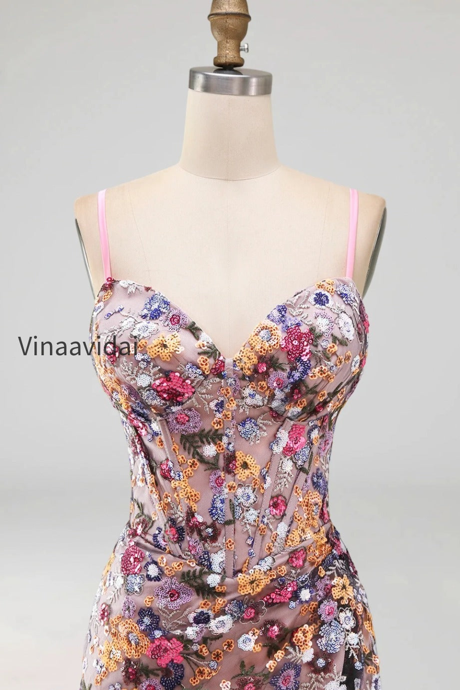 sparkly-floral-pink-sequin-corset-tight-short-homecoming-dress