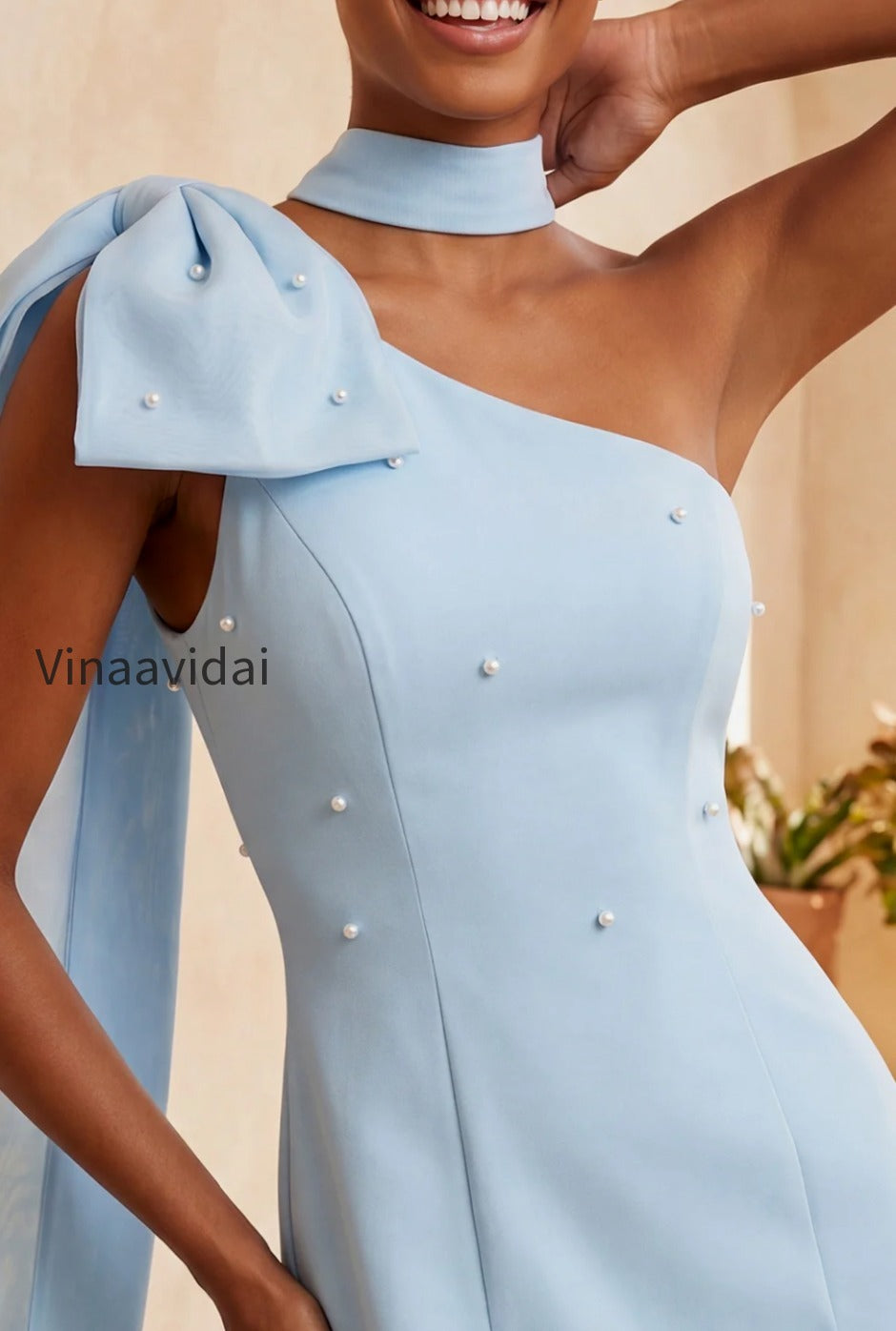 pink-beaded-one-shoulder-tight-short-homecoming-dress-with-bow