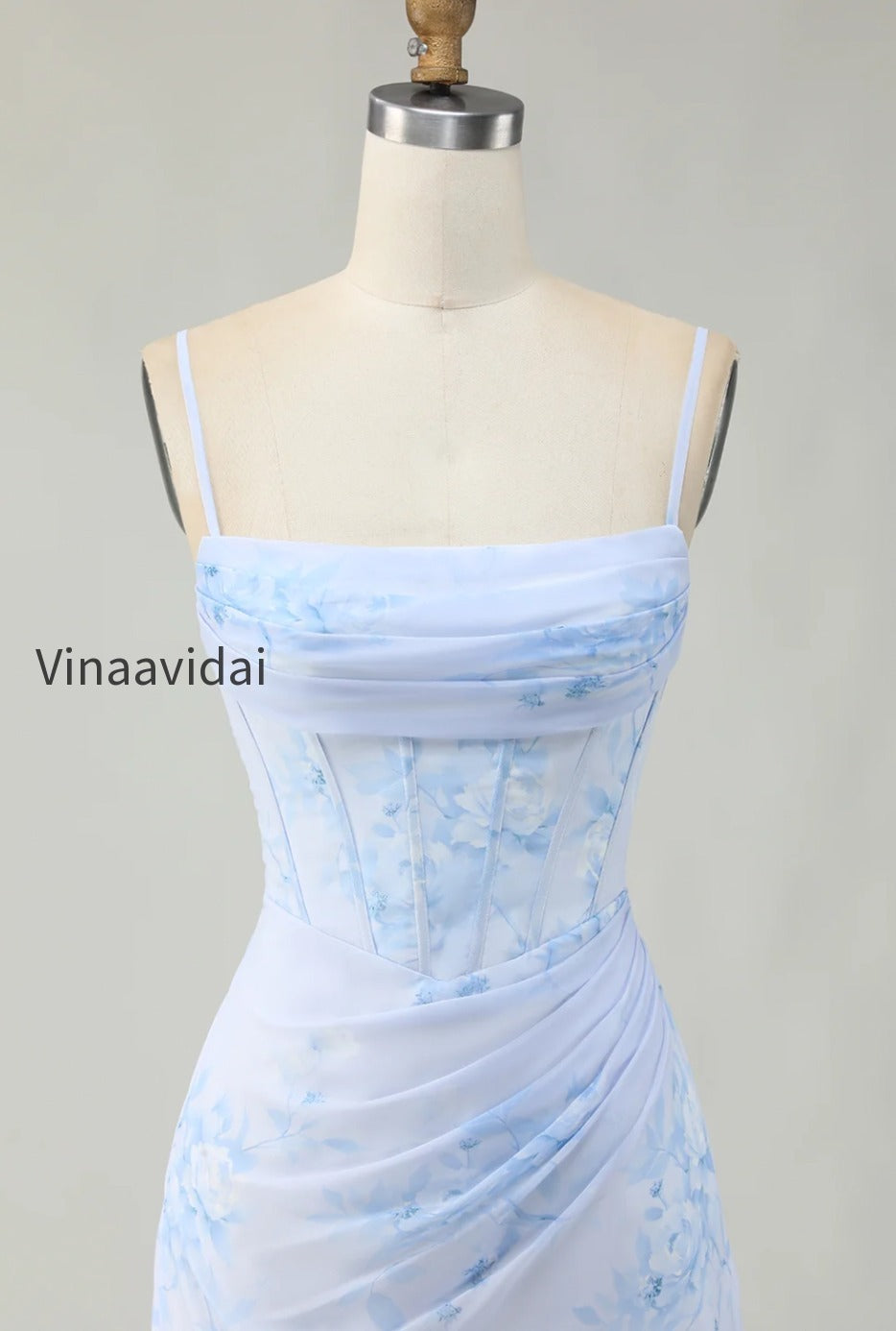 light-blue-floral-tight-ruched-short-corset-homecoming-dress
