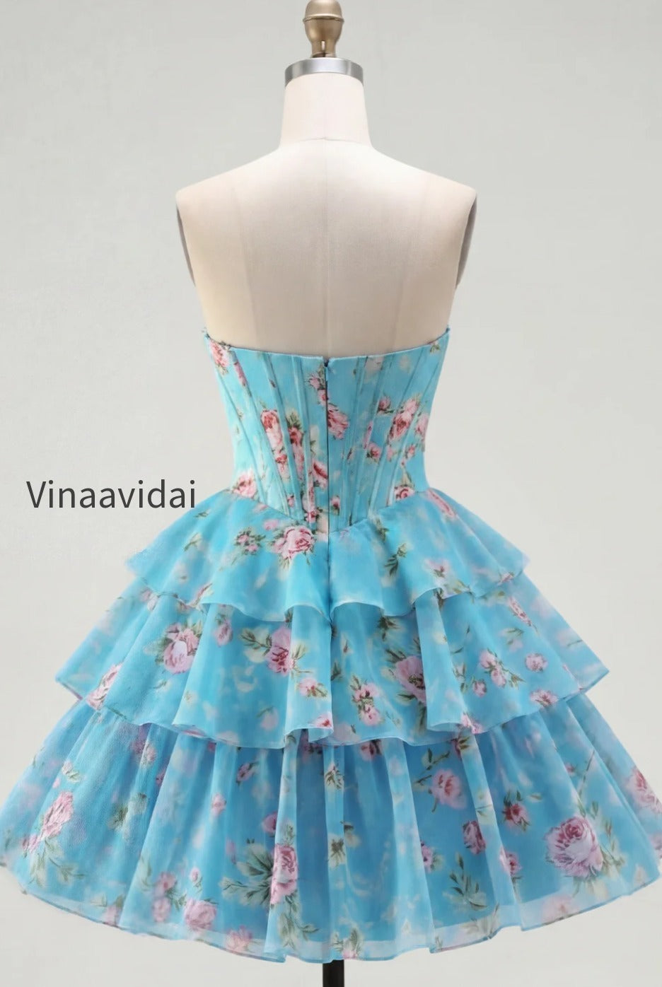 yellow-a-line-floral-corset-short-fringed-strapless-homecoming-dress-with-ruffles