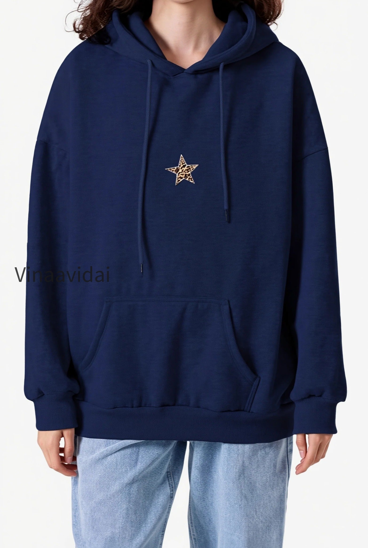 leopard-star-patch-pullover-hoodie