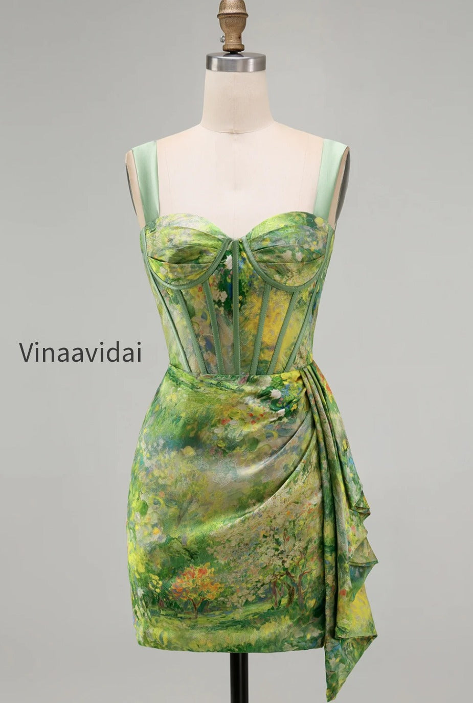 floral-apricot-corset-ruched-tight-short-homecoming-dress-with-beading