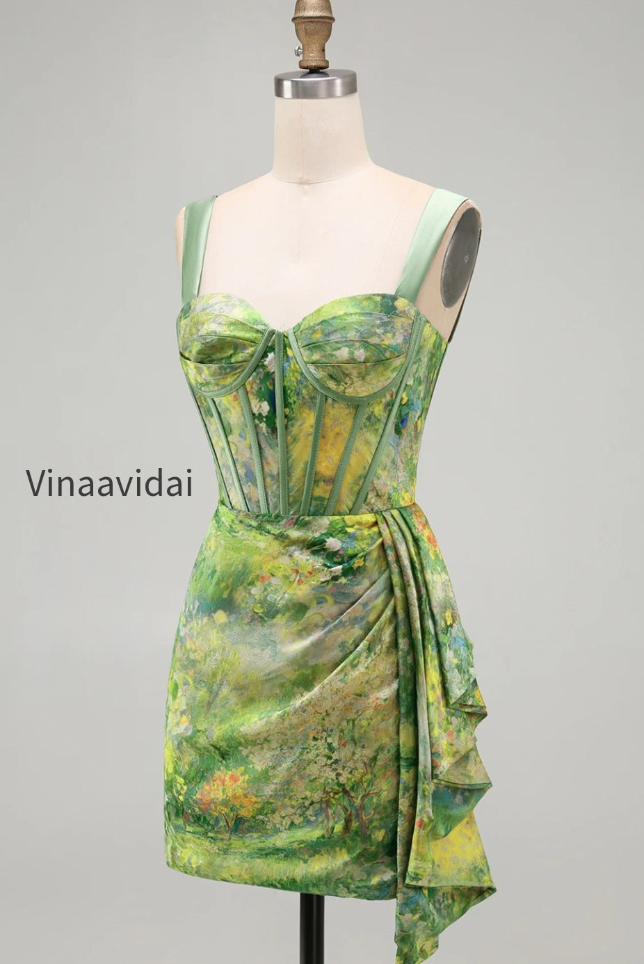 floral-apricot-corset-ruched-tight-short-homecoming-dress-with-beading