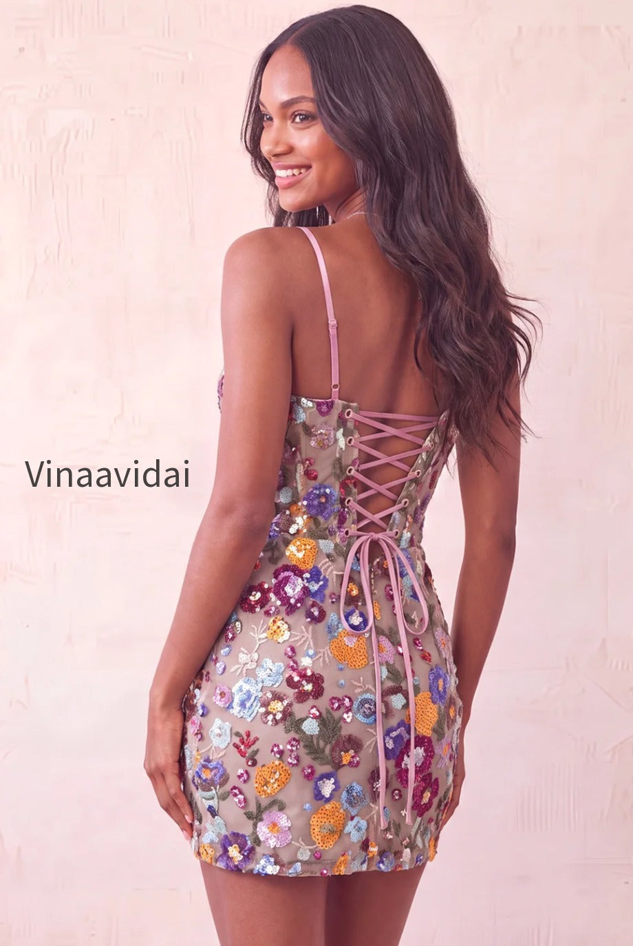 sparkly-floral-pink-sequin-corset-tight-short-homecoming-dress