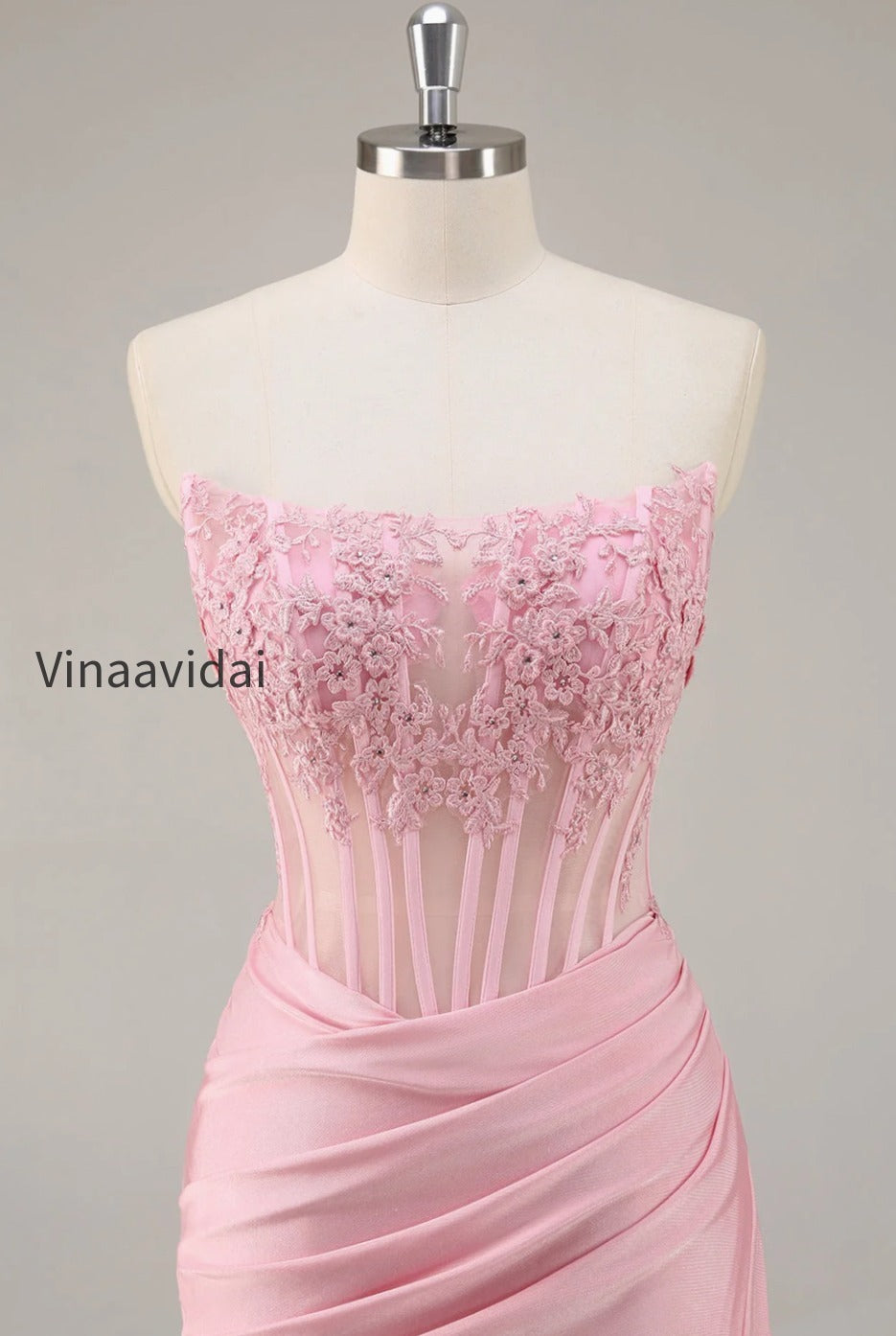 pink-strapless-bodycon-corset-short-homecoming-dress-with-lace