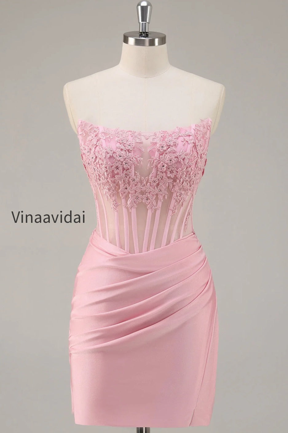 pink-strapless-bodycon-corset-short-homecoming-dress-with-lace