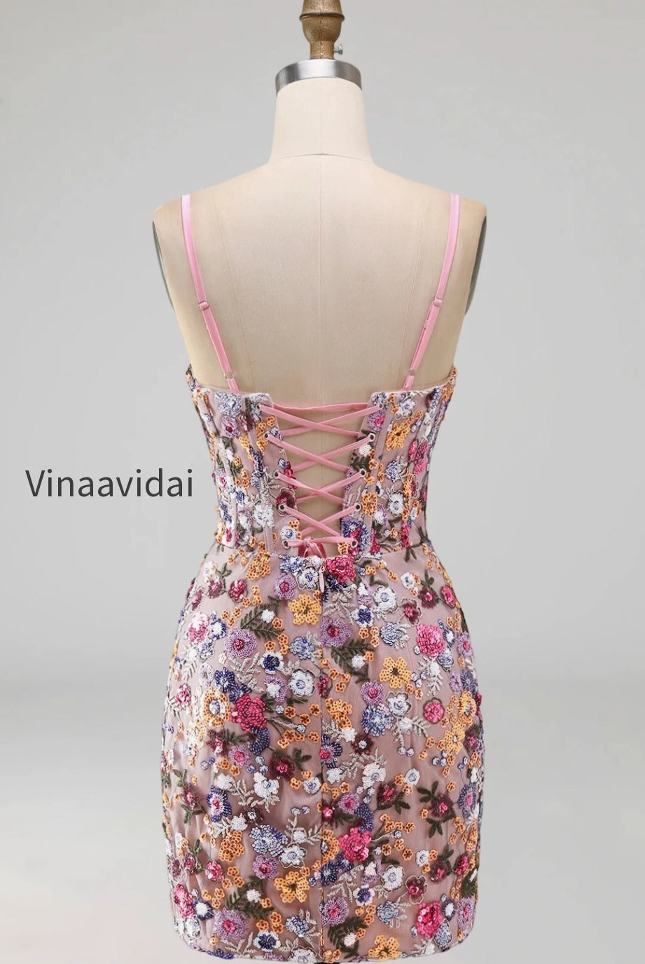 sparkly-floral-pink-sequin-corset-tight-short-homecoming-dress