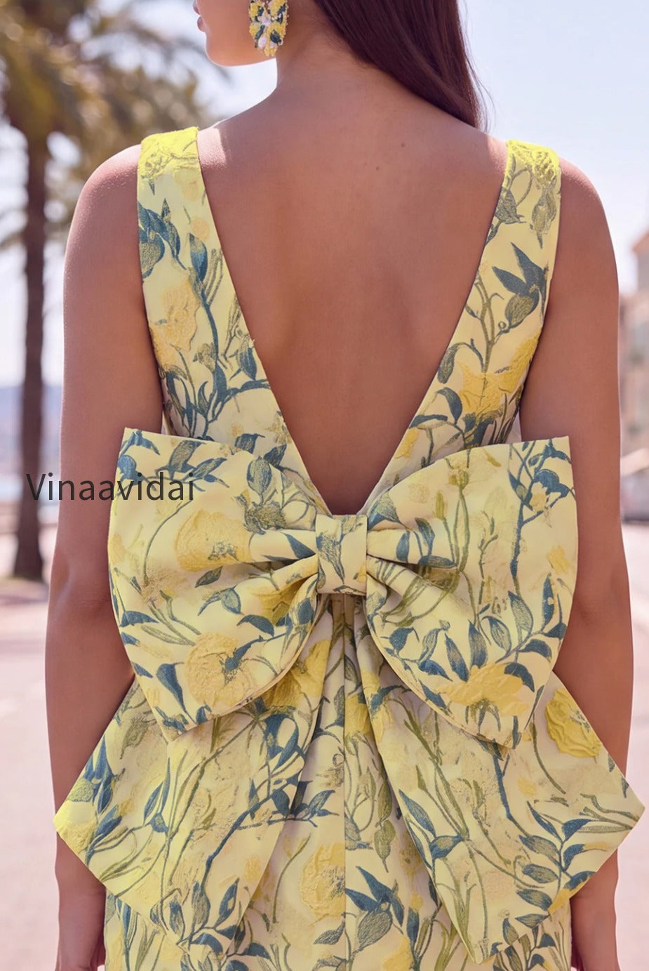 floral-pink-green-tight-boat-neck-short-homecoming-dress-with-bow