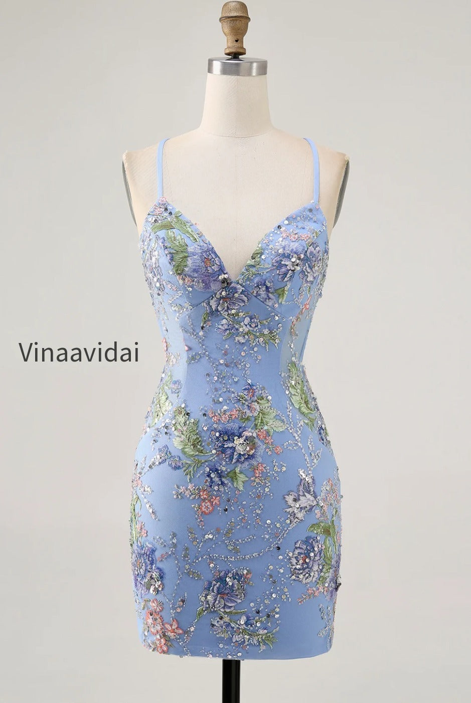 sparkly-pink-beaded-floral-short-tight-homecoming-dress-with-sequins