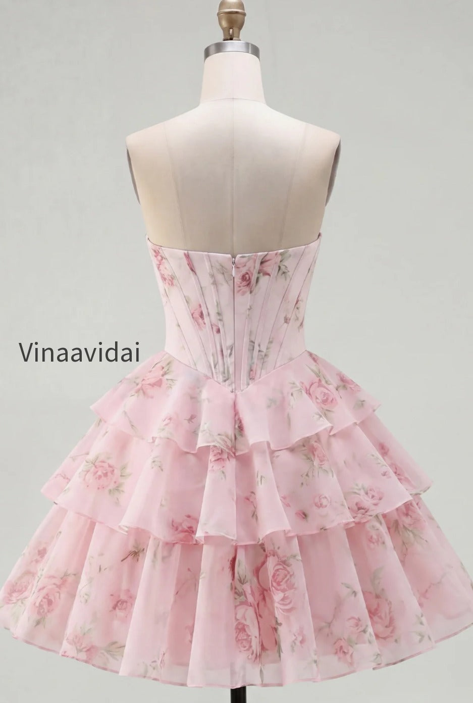 yellow-a-line-floral-corset-short-fringed-strapless-homecoming-dress-with-ruffles