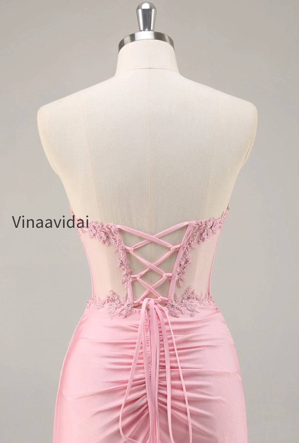 pink-strapless-bodycon-corset-short-homecoming-dress-with-lace
