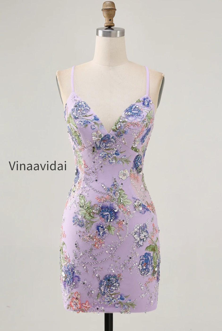 sparkly-pink-beaded-floral-short-tight-homecoming-dress-with-sequins